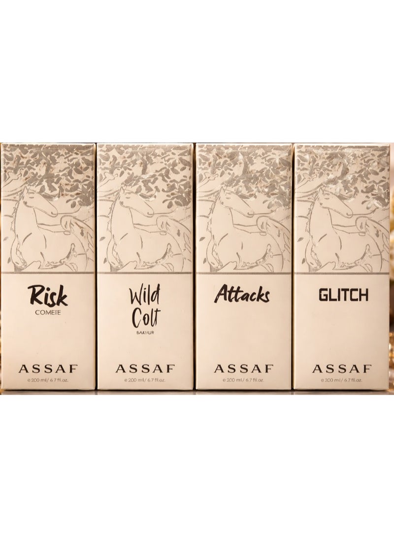 Assaf Perfume Set, New Edition, 4 pieces, 200ml each - Image 2