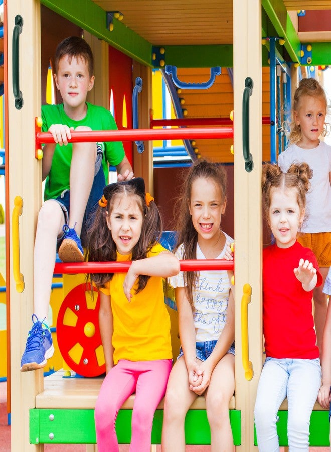 Restroma 6 Pieces Playground Safety Handles Accessories Playground Grab Handle Bars Playground Handles Equipment for Kids Outdoor Playset Backyard Playhouse Tree House Jungle Gym (Green,Blue,Yellow) - Image 5