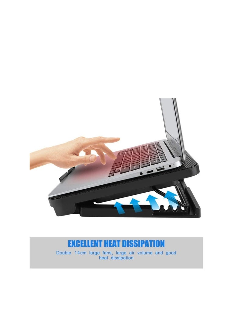 كراش وسادة تبريد 4 مراوح لأجهزة الكمبيوتر المحمولة والكمبيوتر المحمول وأجهزة iPad مقاس 10-15.6 بوصة  - Image 4