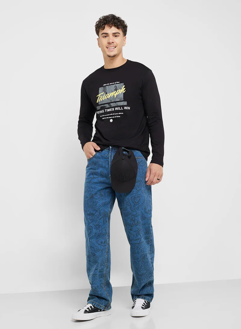 Seventy Five Basics Graphic Long Sleeve T-Shirt