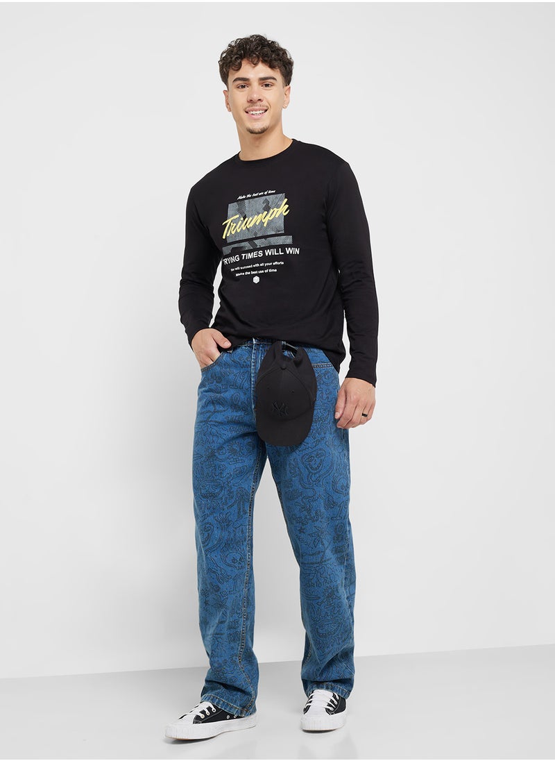 Seventy Five Basics Graphic Long Sleeve T-Shirt  - Image 4