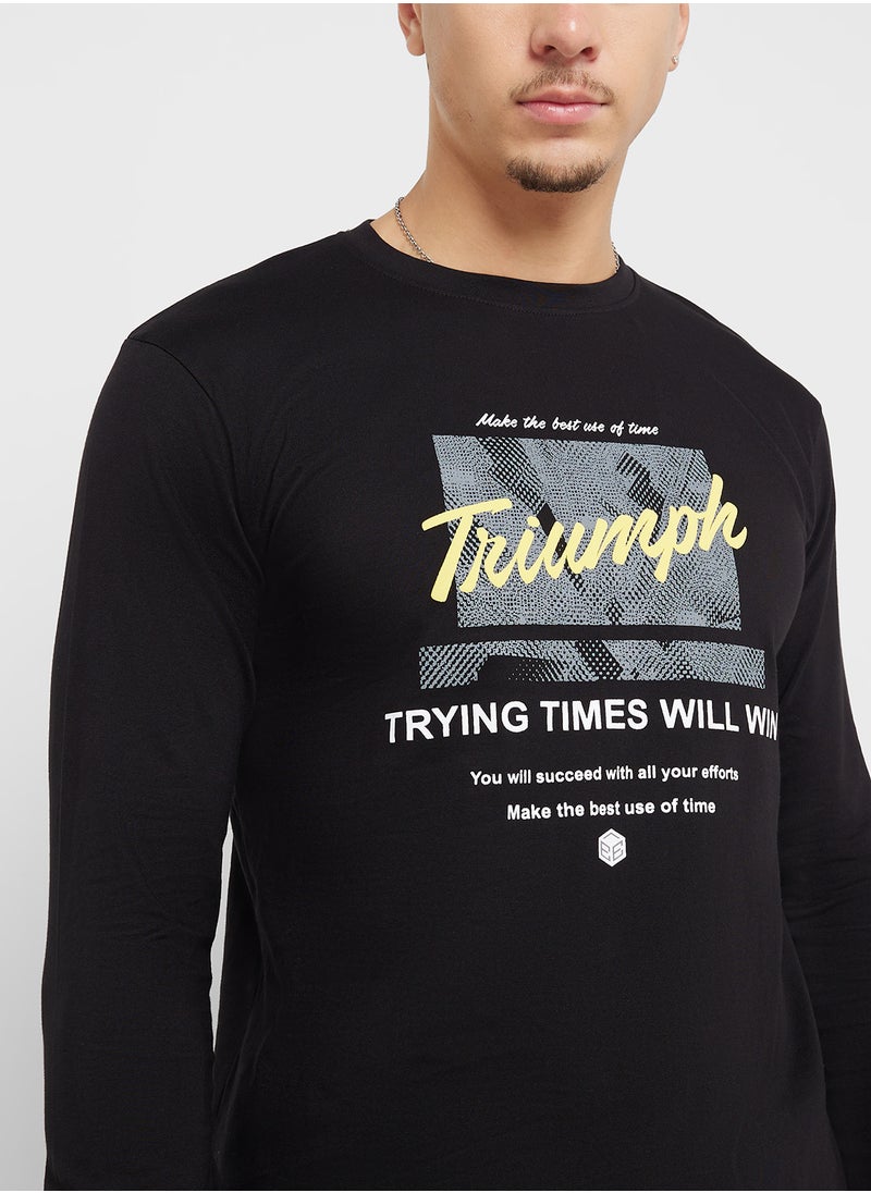 Seventy Five Basics Graphic Long Sleeve T-Shirt  - Image 3