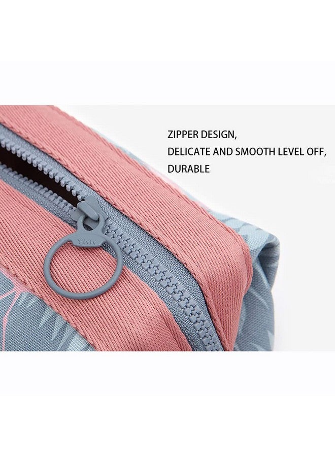 Fapiwen Polyester Cosmetic Bag, Make Up Bag, Water-Resistant Zipper Large Travel Makeup Organizer, Toiletry Pouch For Women, Portable Bag For Girls (Flamingo, Width:13 Cm) - Image 4