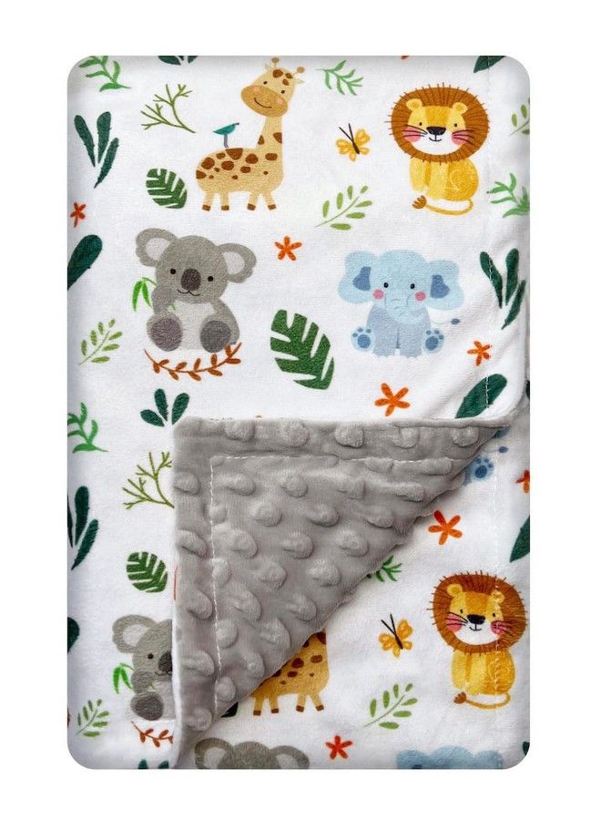 BUTTZO Baby Blanket For Boys Girls Double Layer Soft Plush Minky Blanket With Dotted Backing Toddler Baby Newborn Blanket Shower Gifts (Cute Animal 30 X 40 Inches) - Image 2
