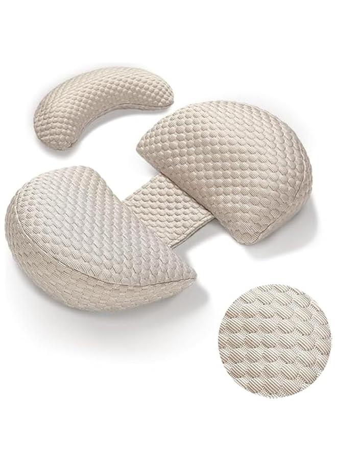 HOOKOR Pregnancy Pillow for Pregnant Women,Soft Pregnancy Body Pillow,Support for Back, Hips, Legs,Maternity Pillow with Detachable and Adjustable Pillow Cover (Icecoffee) - Image 1