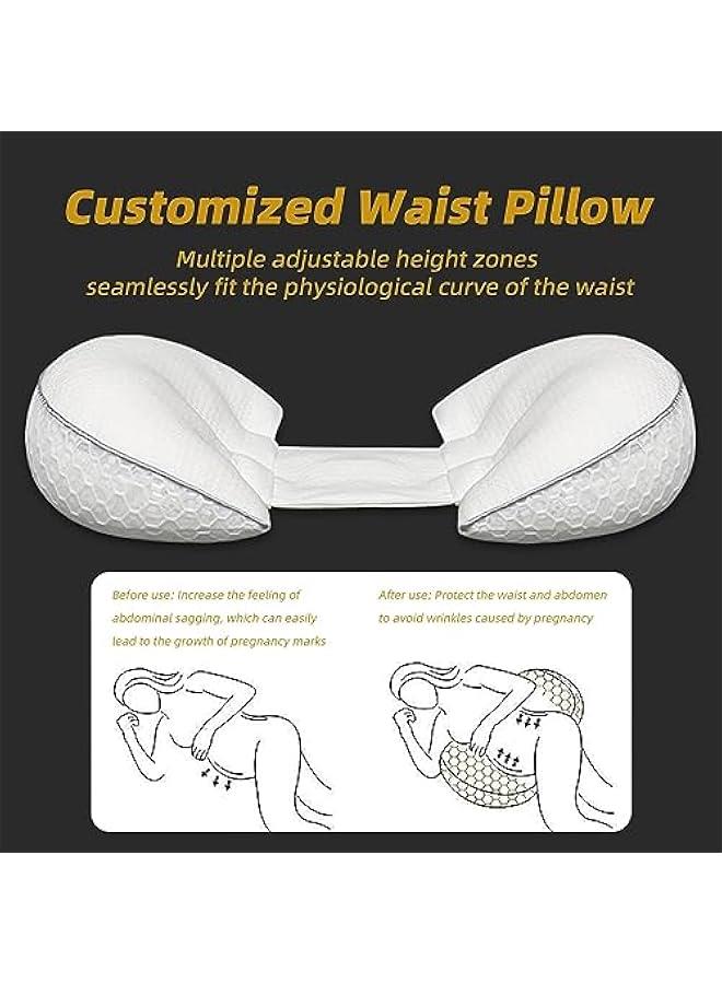 HOOKOR Pregnancy Pillow for Pregnant Women,Soft Pregnancy Body Pillow,Support for Back, Hips, Legs,Maternity Pillow with Detachable and Adjustable Pillow Cover (Icecoffee) - Image 2