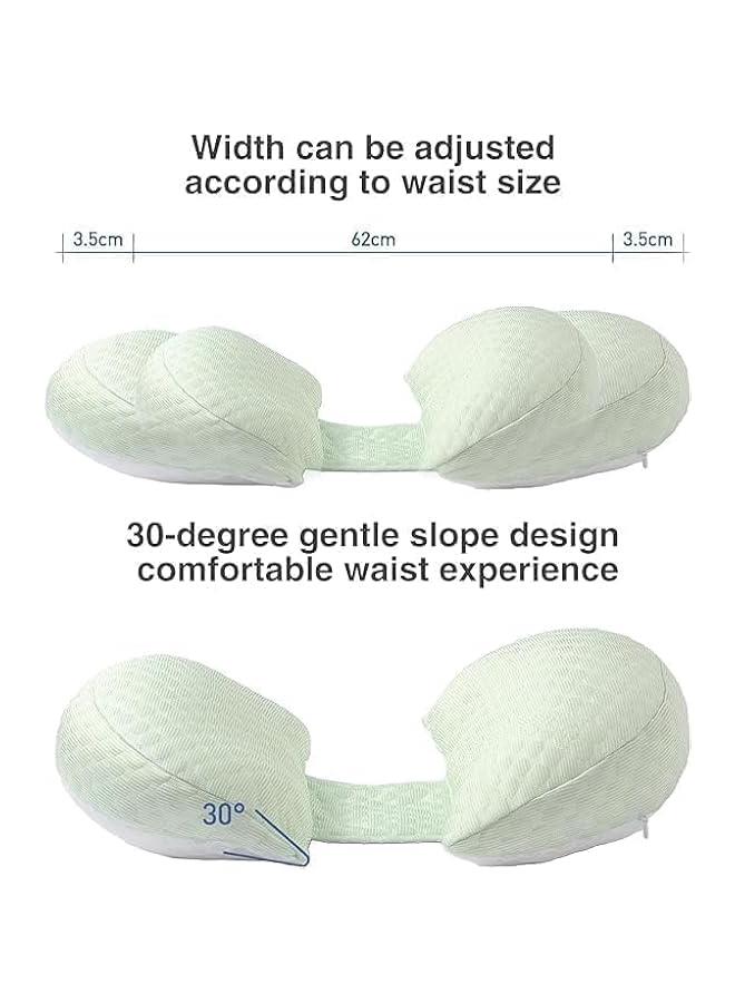 HOOKOR Pregnancy Pillow for Pregnant Women,Soft Pregnancy Body Pillow,Support for Back, Hips, Legs,Maternity Pillow with Detachable and Adjustable Pillow Cover (Icecoffee) - Image 3