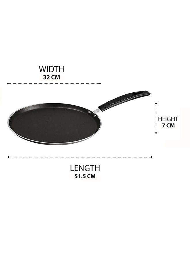 SONEX صفيحة تسخين أنيقة من Sonex مقاس 32 سم، صفيحة تسخين ممتازة غير لاصقة، مثالية لتحضير وصفات الإفطار والمزيد، مقبض مقاوم للحرارة من الباكليت، متينة، طويلة الأمد، تسخين متساوي، سهلة التنظيف - Image 4