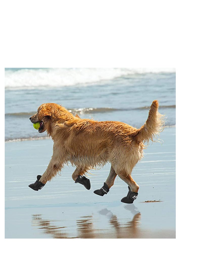 Pet Snow Shoes Dog Rain Boots Candy Colors Dog Silicone Booties Waterproof Anti-Slip and Adjustable for Rainy Snow Weather for Snow Rain Day Middle and Small Dogs - Image 2