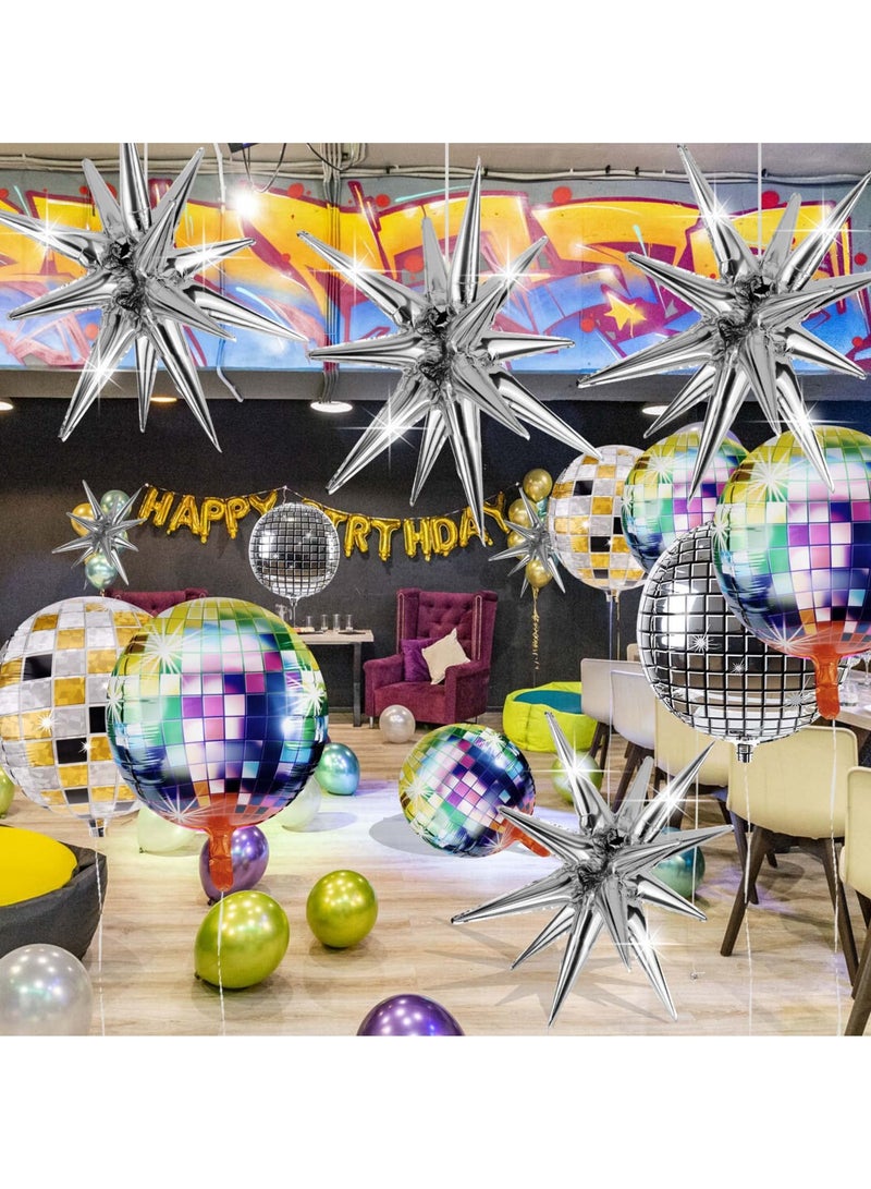 8 Pcs Star Balloons, Huge Gold Explosion Star Aluminum Foil Balloons for Birthday, Baby Shower, Wedding, Bachelorette Party, Disco Party Decorations Supplies - Image 2