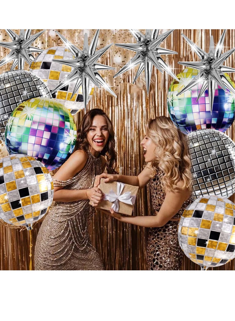 8 Pcs Star Balloons, Huge Gold Explosion Star Aluminum Foil Balloons for Birthday, Baby Shower, Wedding, Bachelorette Party, Disco Party Decorations Supplies - Image 3
