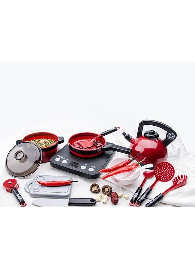Kids Kitchen Pretend Play Toys Set Cutting Cooking Set With Food Fruits Vegetables Cooking Utensils Educational Early Age Basic Skills Development Gift For Toddlers Children (73 PCS)  - Image 5