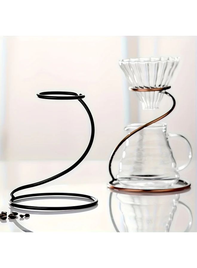 Black Vintage Coffee Stand Iron Filter Holder for Drip Coffee Makers No Electricity Required - Image 1