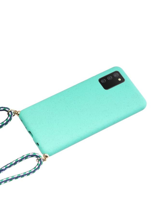 S-TOP Case For Samsung Galaxy A02s Wheat Straw Material + TPU Protective Case with Lanyard - Image 2