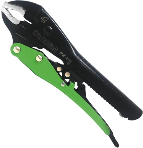 ENGINEER 87 Auto Locking Pliers with Stripped Screw Remover Jaws PZ68 Professional Grade SelfLocking Mechanism Release Lever - Image 1