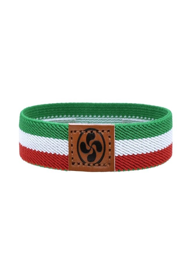 BDM Basque Country Bracelet, Basque Country Flag, Vasconia, Vitoria, San Sebastian, Embroidered HD of Interwoven Woven Fabric, Triskelion, Adjustable for Men and Women - Image 1