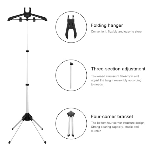 TONINT Garment hanger for steaming clothes,Steam rack for clothes,Handheld garment steamer rack,Clothes hanger for steam ironing,Steam stand clothes,Steamer pole,Steamer Hanger standing, steam iron stand - Image 5