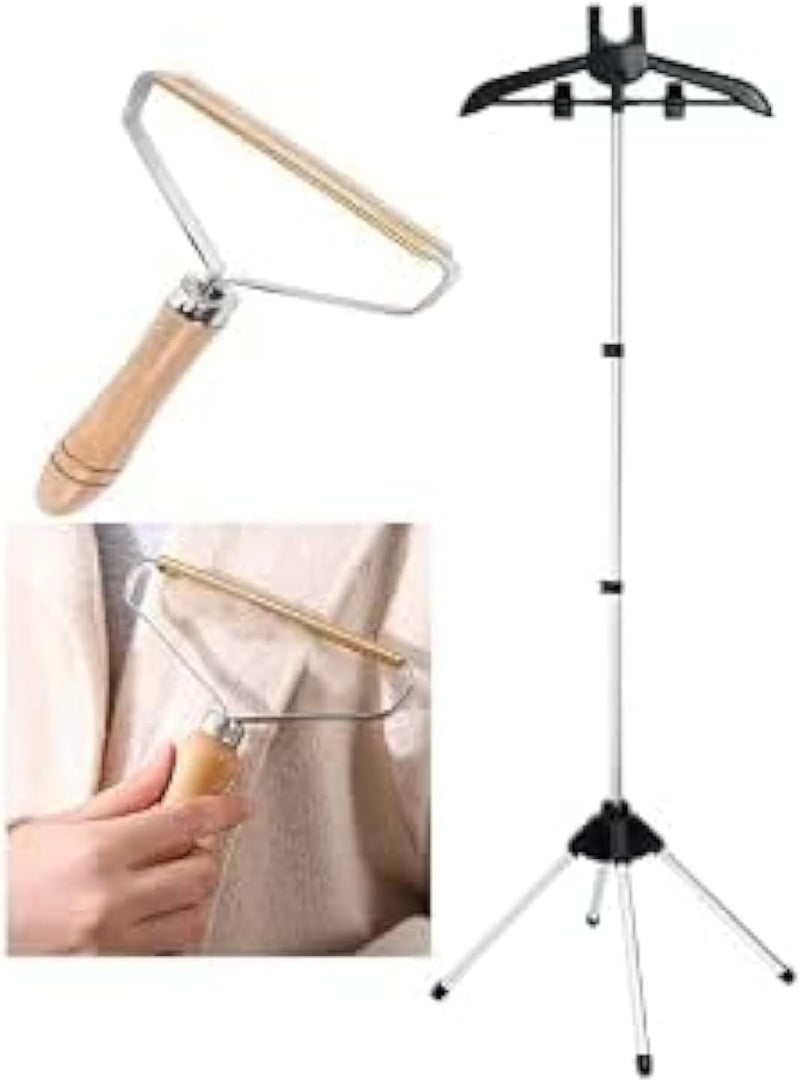 TONINT Garment hanger for steaming clothes,Steam rack for clothes,Handheld garment steamer rack,Clothes hanger for steam ironing,Steam stand clothes,Steamer pole,Steamer Hanger standing, steam iron stand - Image 1