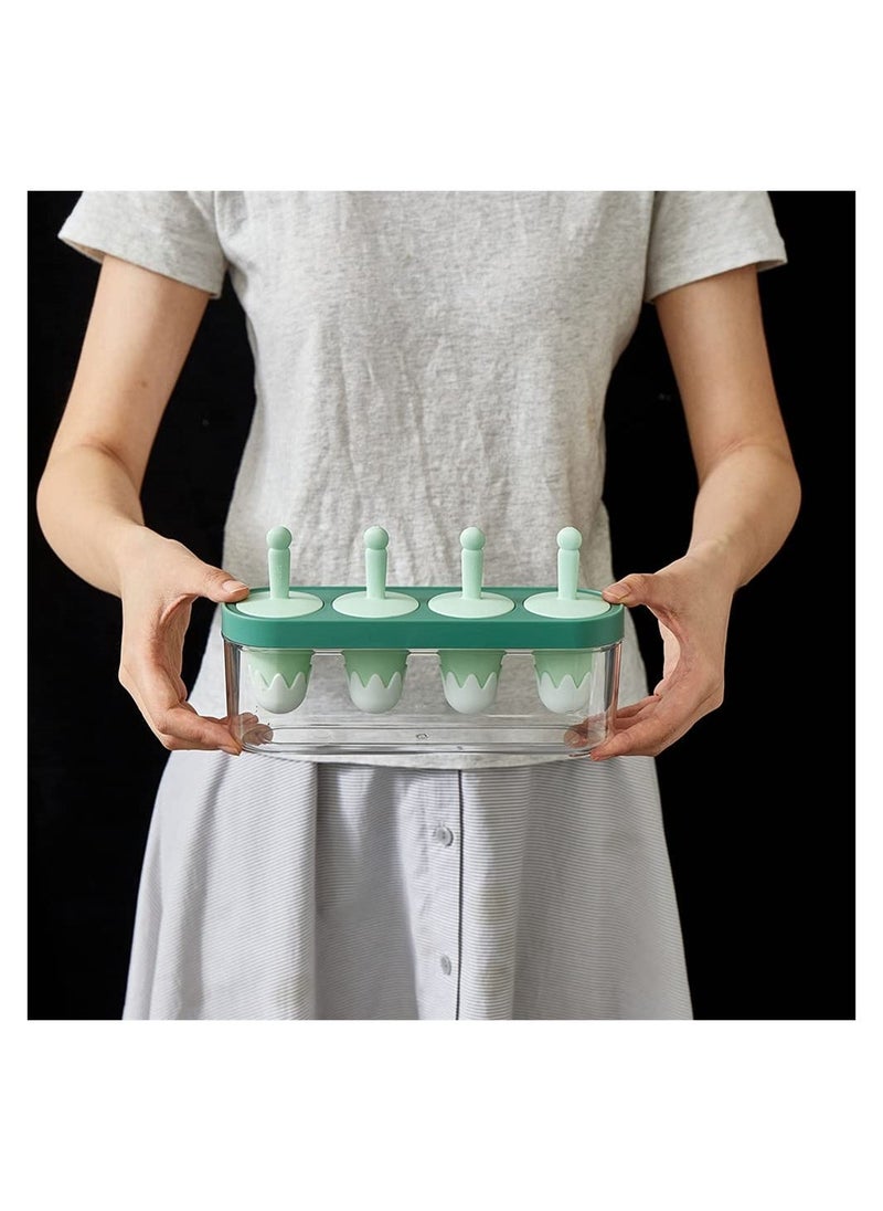 Excefore - Ice Cream Mold, Homemade Popsicle Mold for Kids, Small Resusable Silicone BPA-Free Ice Cream Maker DIY Teething Mini Popsicle for Toddlers and Babby - Image 1