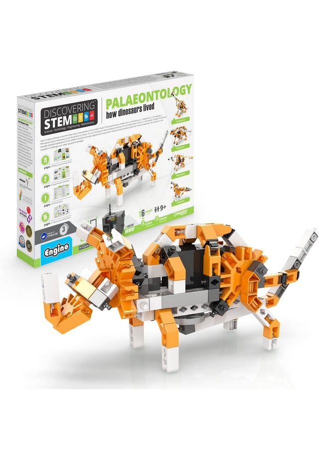 Engino Stem Toys Learning About Dinosaurs Educational Toys For Kids 9+ Stem Projects For Kids Gifts For Boys & Girls (5 Motorized Models) - Image 1