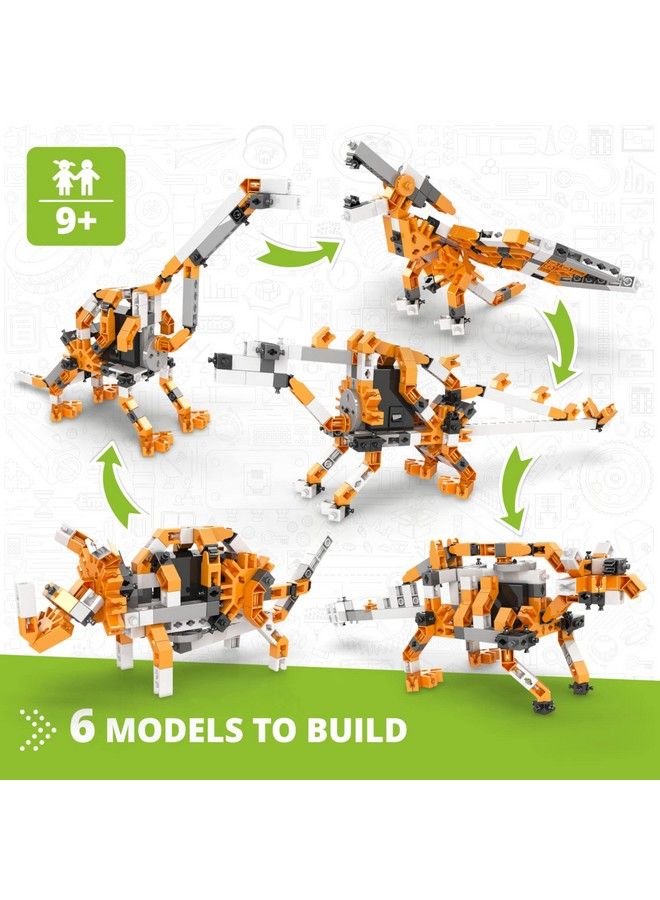 Engino Stem Toys Learning About Dinosaurs Educational Toys For Kids 9+ Stem Projects For Kids Gifts For Boys & Girls (5 Motorized Models) - Image 3