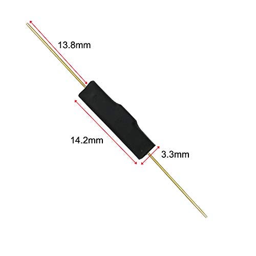 Gebildet 10pcs Plastic Reed Switch Reed Contact Normally Closed Magnetic Induction Switch with 10pcs Small Multi-Use Round Magnets - Image 2