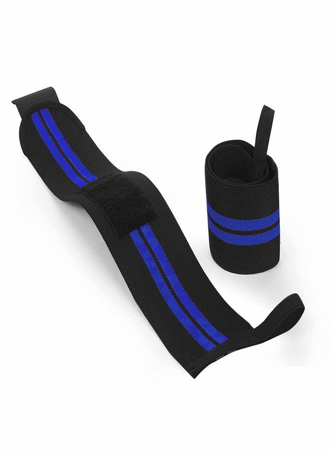 FIT FOCUS (Pack of 3) My Gym Bag Durable Bags Ultimate Combo with Double Toning Resistance Tube & Wrist Band Fitness Shoulder Bags Exercise Band for Stretching, Workout, Home (Blue) - Image 3