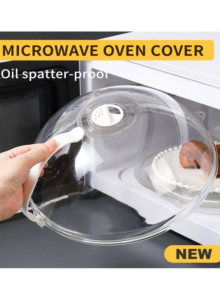 OSALIA Microwave Splatter-Proof Cover – High Temperature Heat-Resistant Heating Cover, Oil-Proof Dish Cover, BPA-Free Food Lid for Microwave, Vented Household Food Cover with Handle - Image 1