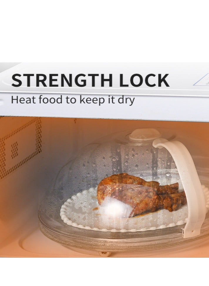 OSALIA Microwave Splatter-Proof Cover – High Temperature Heat-Resistant Heating Cover, Oil-Proof Dish Cover, BPA-Free Food Lid for Microwave, Vented Household Food Cover with Handle - Image 2