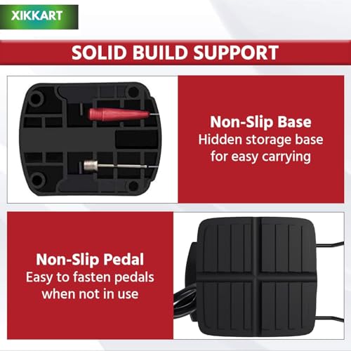 XIKKART High Pressure Dual Head Foot Air Pump | Heavy Compressor Cylinder with Pressure Gauge Floor Pump for Bicycle, Balloons Football, Motorbike and Tyre | Mini Bike Pump Foot Activated (Pack of 1) - Image 2