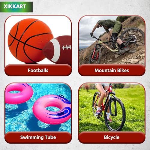 XIKKART High Pressure Dual Head Foot Air Pump | Heavy Compressor Cylinder with Pressure Gauge Floor Pump for Bicycle, Balloons Football, Motorbike and Tyre | Mini Bike Pump Foot Activated (Pack of 1) - Image 4