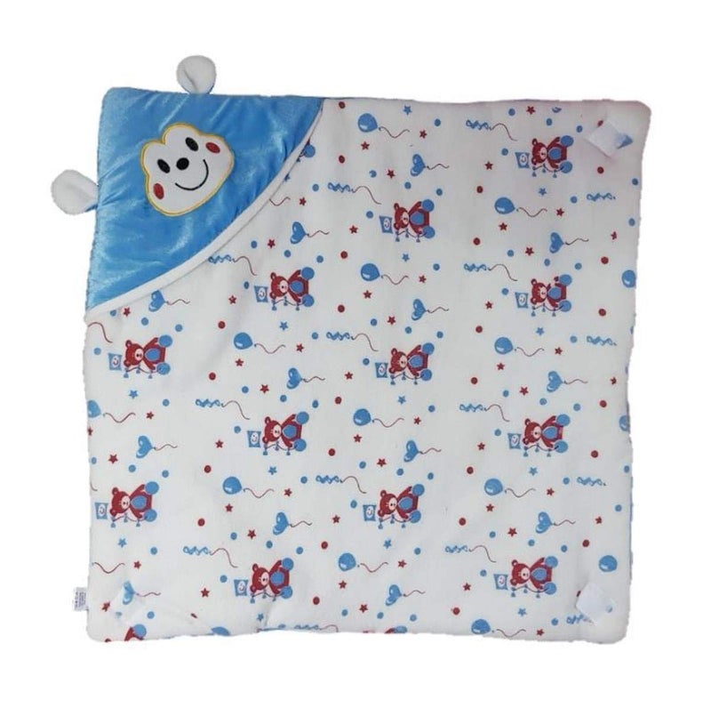 BRANDONN New Born Supersoft and Fluffy All Season Hooded Wrapper/Sleeping Bag/Baby Blanket for Babies Pack of 2 (66 x 66 cm, 0-6 Months) - Image 3