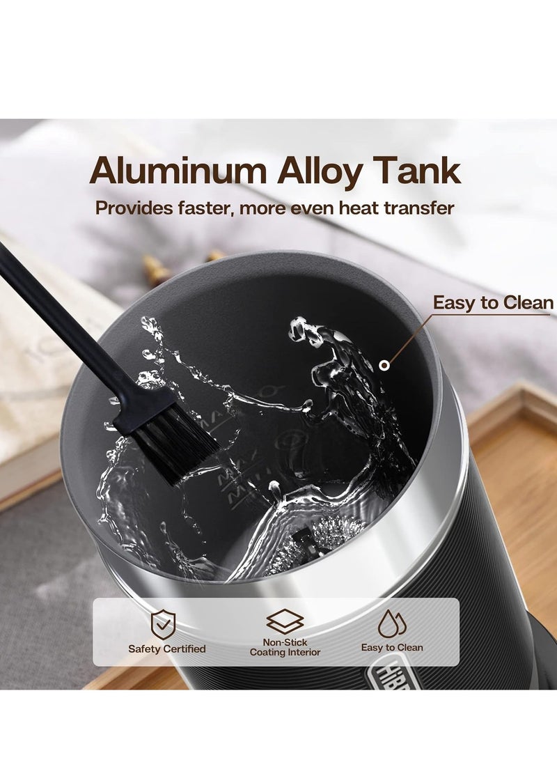 هيبرو هايبرو electric frother لصنع رغوة الحليب، خلاط شوكولاتة، آلة لاتيه وكابتشينو باردة/ساخنة، دافئ حليب أوتوماتيكي بالكامل، موديل M1A (أسود) - Image 5