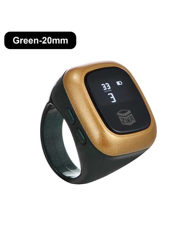 Luxury Prayer Smart Ring, Lucky Ring, Smart Tasbih Beads Ring, Watch Ring, with Prayer Counters, Long Battery, OLED Display, Fashionable, Cool, Perfect for Daily Wear and Gift Giving, Man and Women Samrt Ring, TBSoon iQIBLA Zikr Ring  - Image 1
