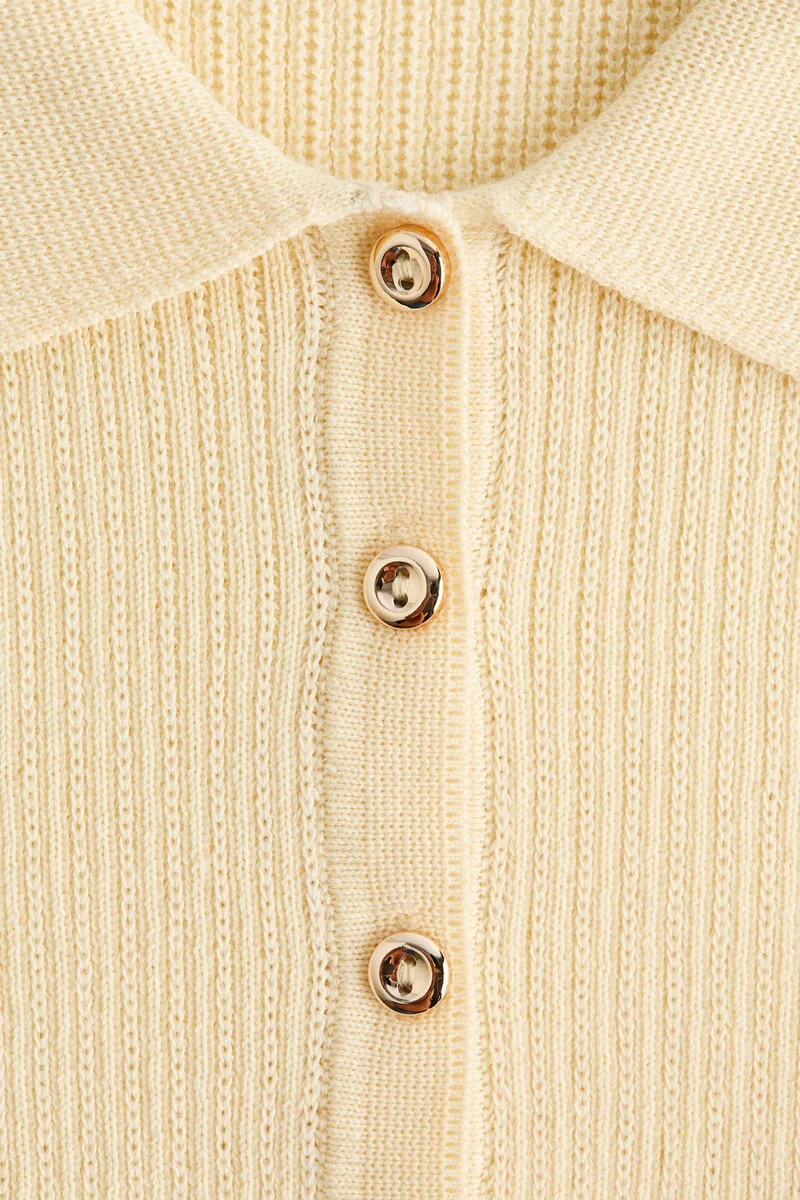 H&M Rib-knit collared top