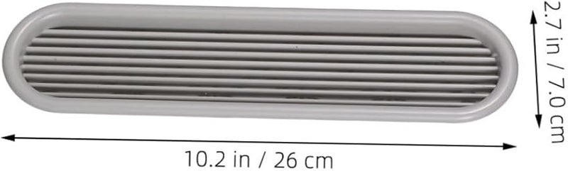 Gray Vent Cover Set of 4 Decorative Grilles for Ceiling Wall Floor Cabinets Wardrobe Bathroom Kitchen - Image 3