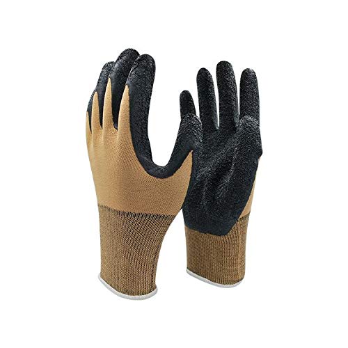 SSWW SSWW Multipurpose HeavyDuty Reusable Washable Coated Work Safety Hand Gloves For Gardening Industrial Agricultural Cleaning For Men Women Crinkle Coating Glove Hand Protection Safety Industrial Gloves Hand Gloves For Mechanical Risk Coated Work Gloves For Industrial Safety AntiCut Protection Hand Safety Gloves Ideal For Construction Material Handling Industrial Safety Nylon Anti Cut Resistant Hand Gloves Color Brown Pack Of 2 Pair  - Image 2