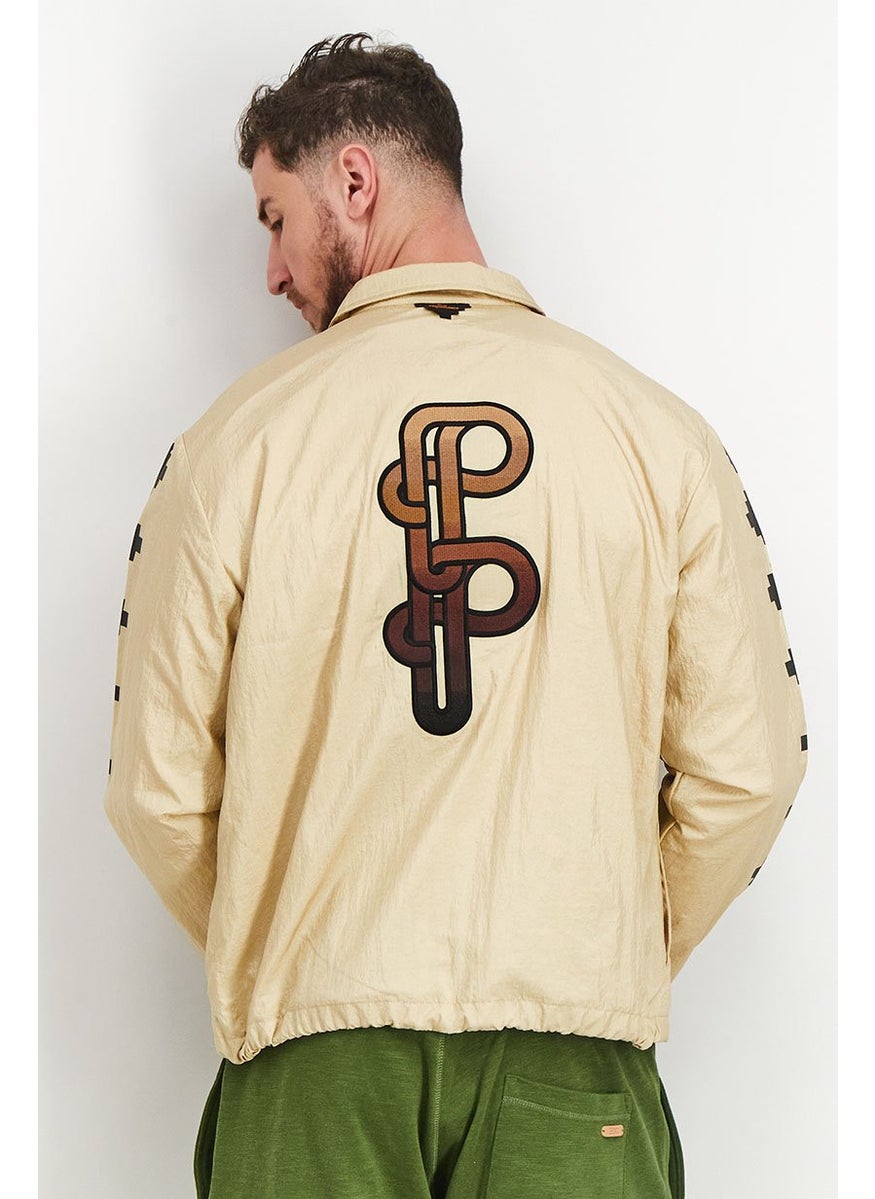 PUMA Men Regular Fit Long Sleeve Training JackeT-shirt, Beige and Black Combo  - Image 3