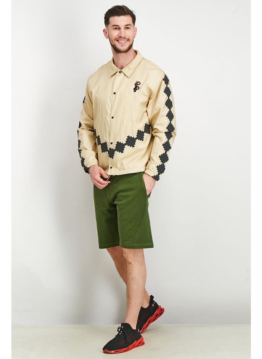 PUMA Men Regular Fit Long Sleeve Training JackeT-shirt, Beige and Black Combo  - Image 2