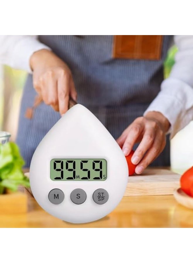 مؤقت دش رقمي، ساعة دش رقمية مقاومة للماء مع كوب شفط وعرض LCD، ساعات مؤقتة للحمام والمطبخ، مؤقتات رقمية للدراسة في المدرسة والطهي والاستحمام - Image 3