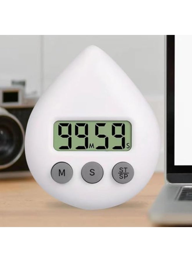 مؤقت دش رقمي، ساعة دش رقمية مقاومة للماء مع كوب شفط وعرض LCD، ساعات مؤقتة للحمام والمطبخ، مؤقتات رقمية للدراسة في المدرسة والطهي والاستحمام - Image 5