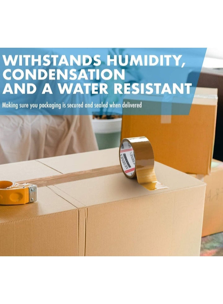 3 Rolls of Brown Tape From PACKERA, 2 Inches Wide, 80 Yards Long, for packaging, strong and durable for sealing boxes, parcels, mail and office supplies - Image 3