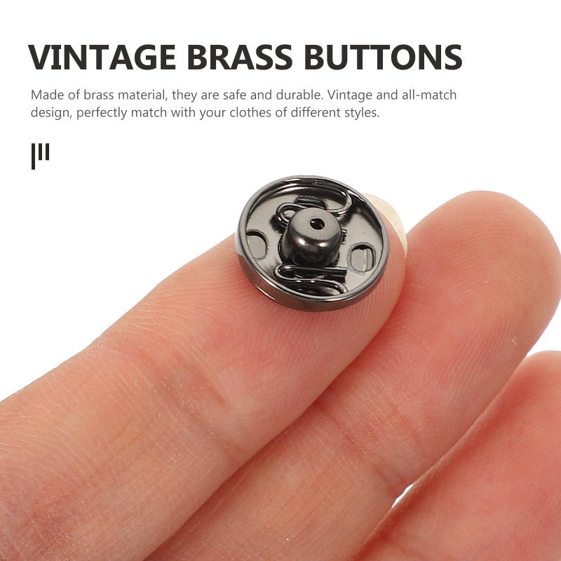 Brass Snap Buttons Set For Clothes Sewing Kit In 2 Colors Garment Fasteners For Jackets Pants DIY - Image 5