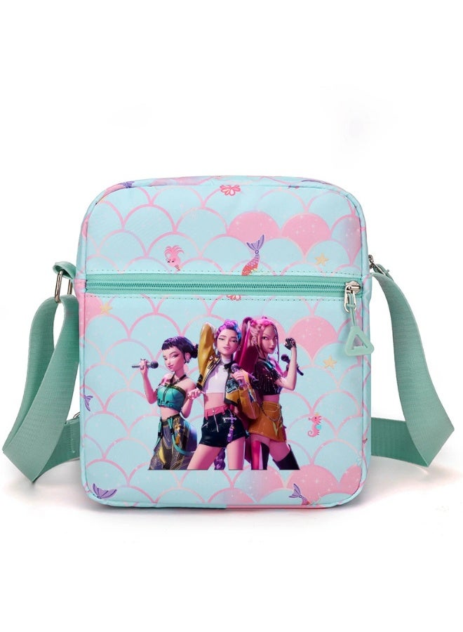 general K-pop Demon Girl Group Print Shoulder Bag for Women Crossbody Bag Schoolbag for Students Campus Bag