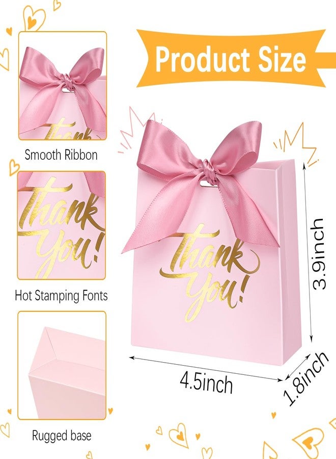 DECHISY 50Pack Small Thank You Bags（C） (Pink) - Image 3
