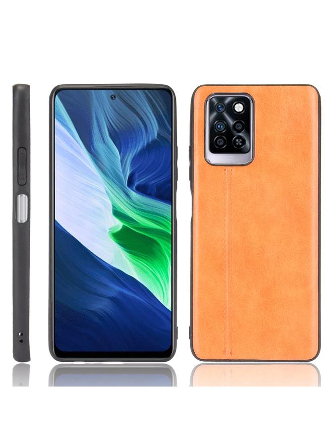 اس-توب جراب لهاتف Infinix Note 10 Pro / X695 جراب هاتف من جلد البقر المخيط - Image 1