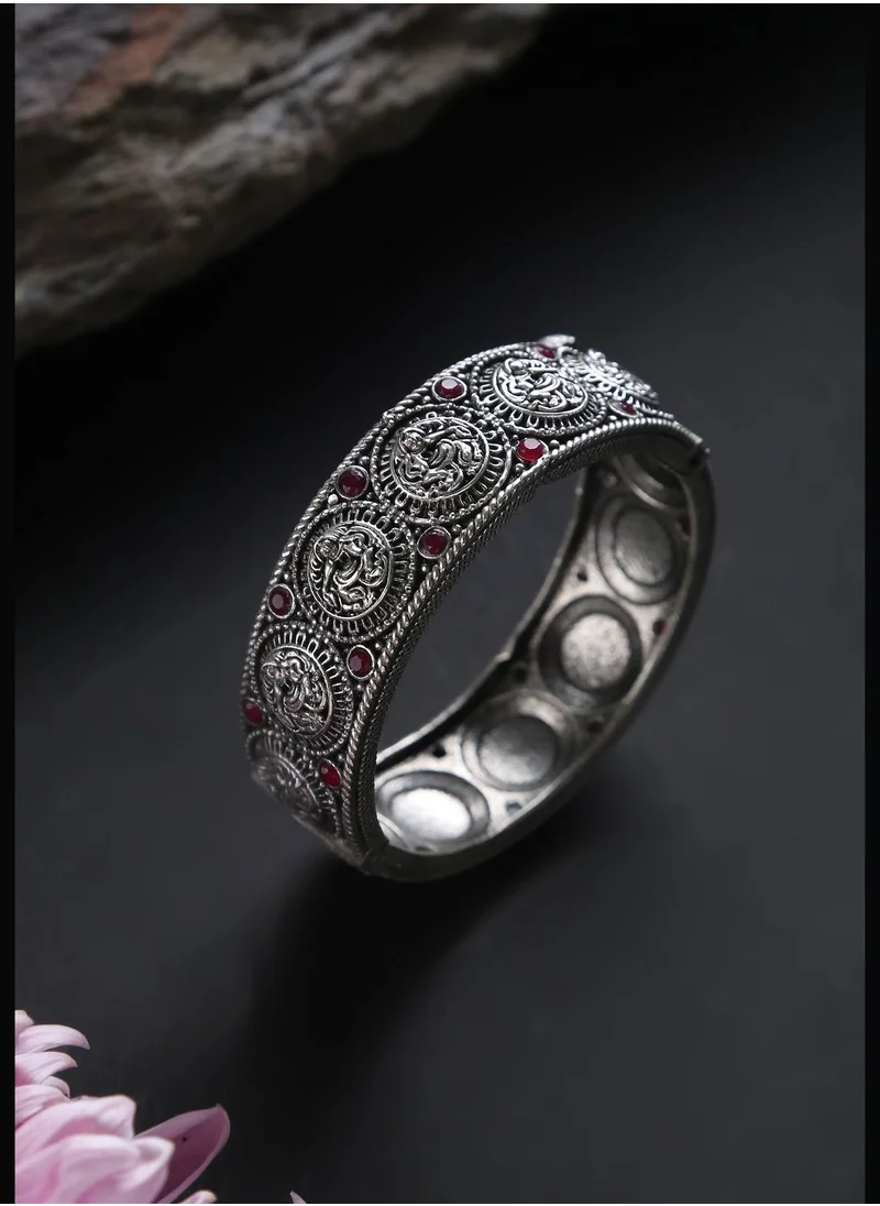 SOHI Silver-Plated Kada Bracelet