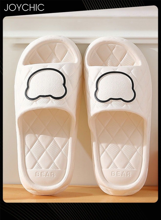 Joychic Lovely Cartoon Bear Pattern Soft Bottom Breathable Home Slipper Anti Slip Wear Resistant Shower Slipper with High Resilience for Women - Image 2