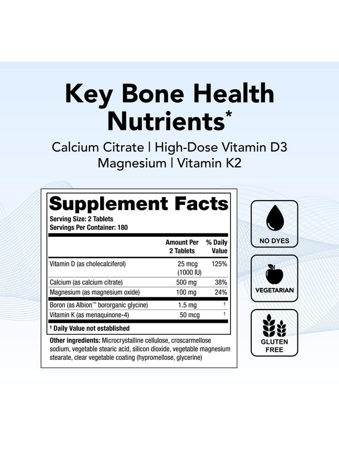 ثيرالوجيكس Theralogix TheraCal D2000 - مكمل غذائي لدعم صحة العظام يحتوي على الكالسيوم والمغنيسيوم وفيتامين د3 وفيتامين ك2 والبورون* - إمداد لمدة 90 يومًا - معتمد من NSF - 360 قرصًا - Image 2