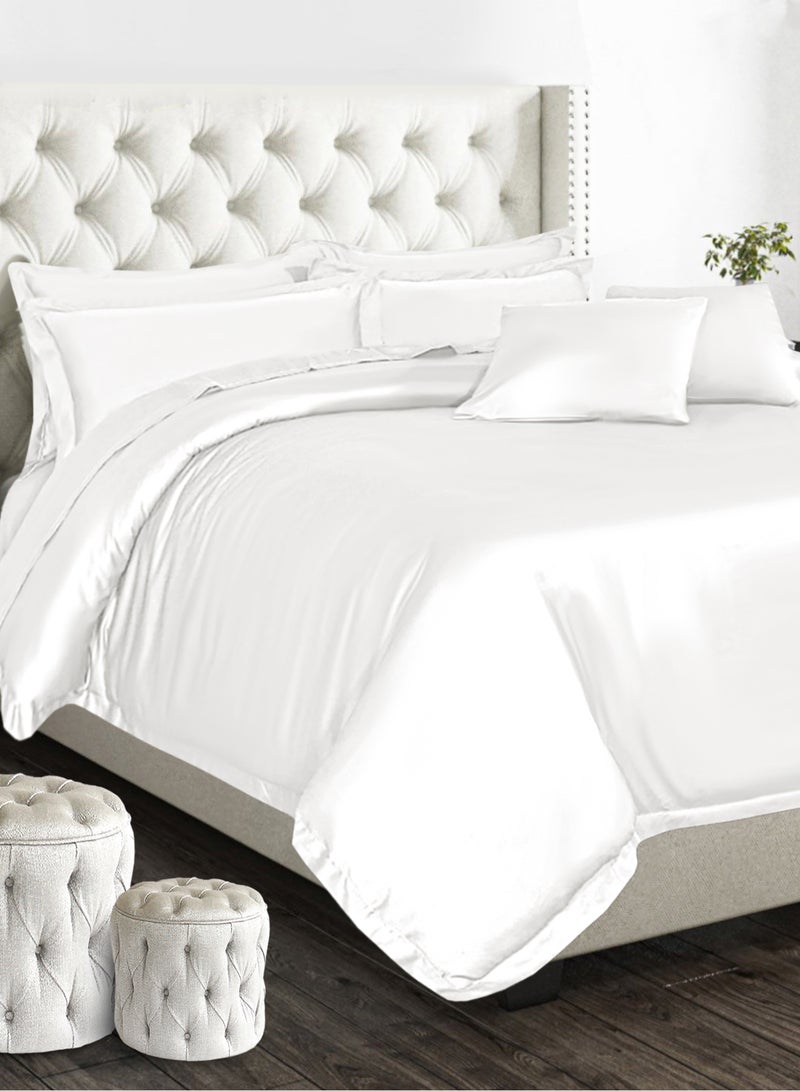 Siesta Zen Luxury 100% Egyptian Cotton Oxford Duvet Cover Set with 2 Pillow case 800 Thread Count Soft & Comfy Hotel Quality Comforter Cover All Season Bedding Set - Image 3